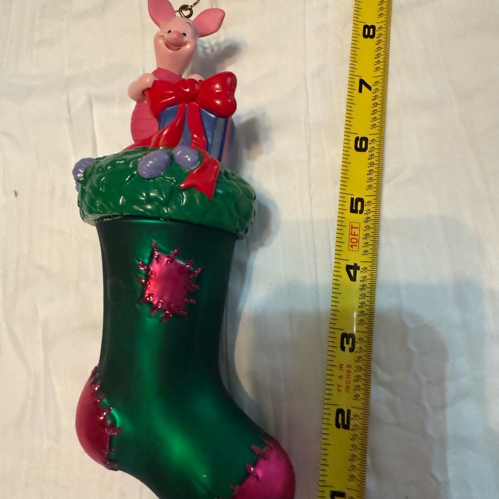 Vintage Piglet Christmas Stocking Ornament